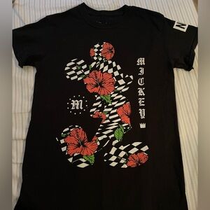 Men’s Small Black and White with Flower Mickey Mouse NEFF t-shirt